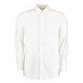 White - Front - Kustom Kit Mens Workforce Long Sleeve Shirt