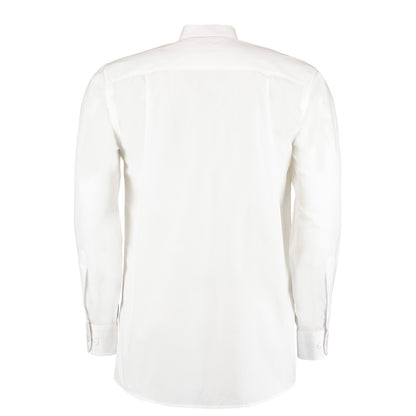 White - Back - Kustom Kit Mens Workforce Long Sleeve Shirt