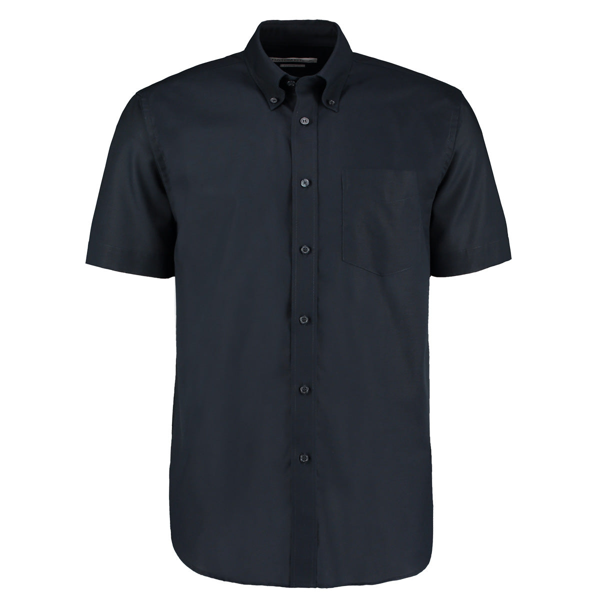 French Navy - Front - Kustom Kit Mens Workwear Oxford Short Sleeve Shirt