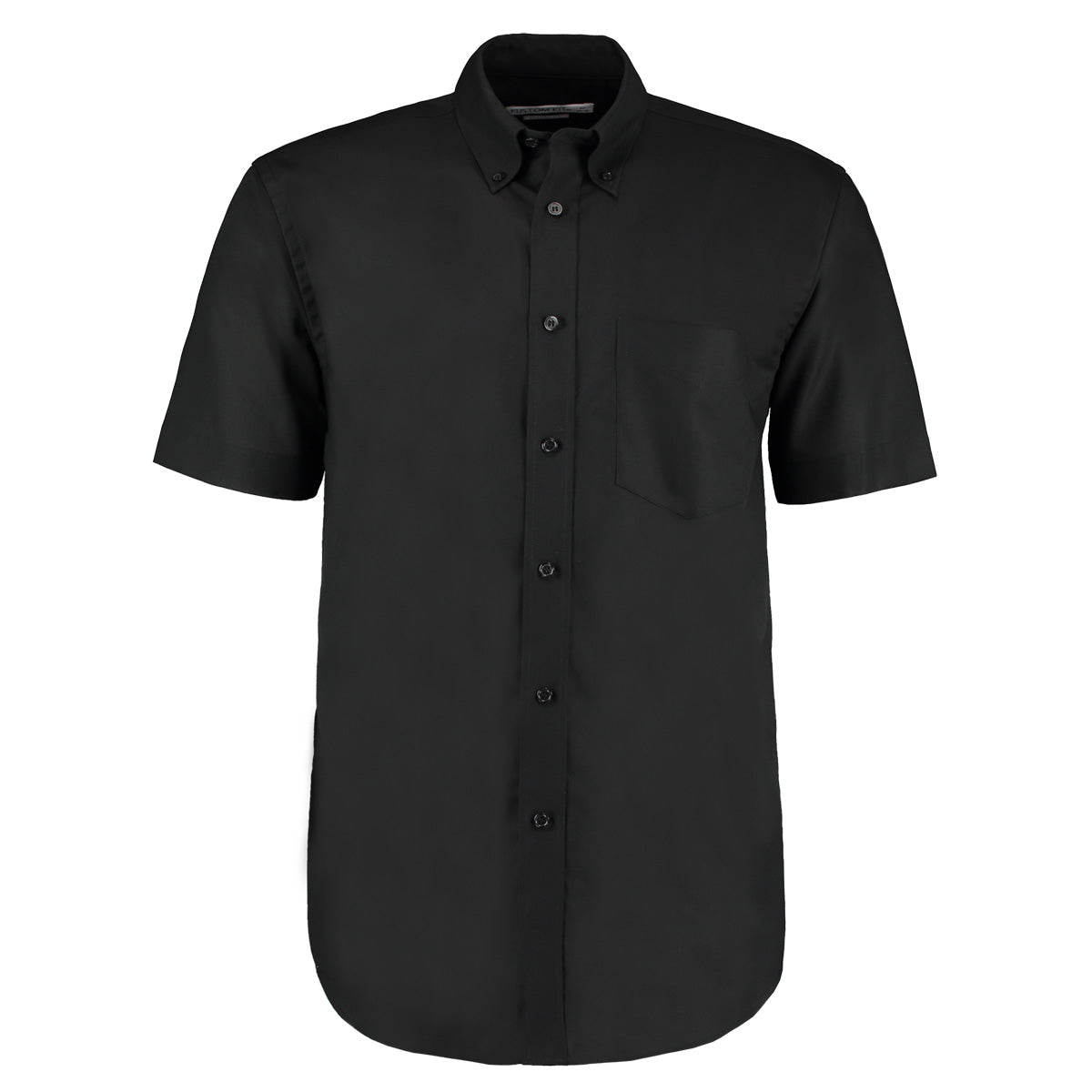 Black - Front - Kustom Kit Mens Workwear Oxford Short Sleeve Shirt