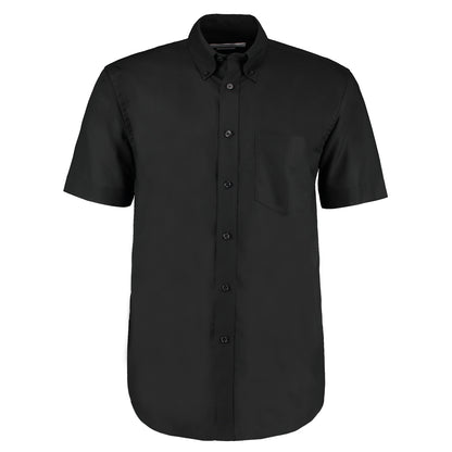 Black - Front - Kustom Kit Mens Workwear Oxford Short Sleeve Shirt