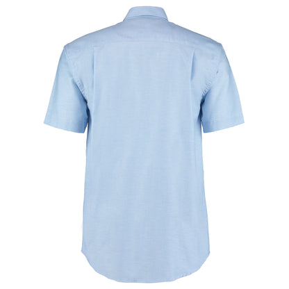 Light Blue - Back - Kustom Kit Mens Workwear Oxford Short Sleeve Shirt