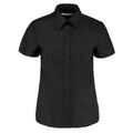 Black - Front - Kustom Kit Ladies Workwear Oxford Short Sleeve Shirt