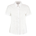White - Front - Kustom Kit Ladies Workwear Oxford Short Sleeve Shirt