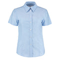 Light Blue - Front - Kustom Kit Ladies Workwear Oxford Short Sleeve Shirt