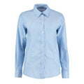 Light Blue - Front - Kustom Kit Ladies Workwear Oxford Long Sleeve Shirt