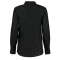 Black - Back - Kustom Kit Ladies Workwear Oxford Long Sleeve Shirt
