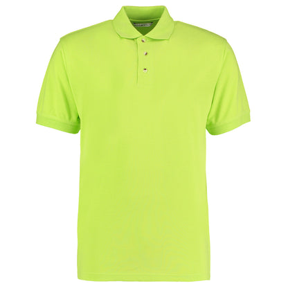 Lime - Front - Kustom Kit Workwear Mens Short Sleeve Polo Shirt
