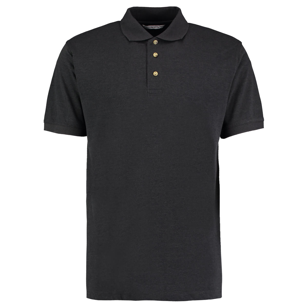 Charcoal - Front - Kustom Kit Workwear Mens Short Sleeve Polo Shirt