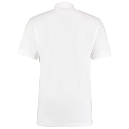 White - Back - Kustom Kit Workwear Mens Short Sleeve Polo Shirt
