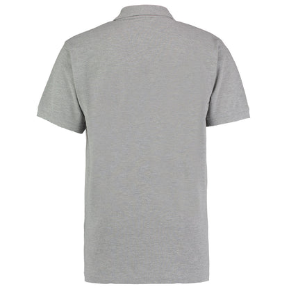 Heather Grey - Back - Kustom Kit Workwear Mens Short Sleeve Polo Shirt