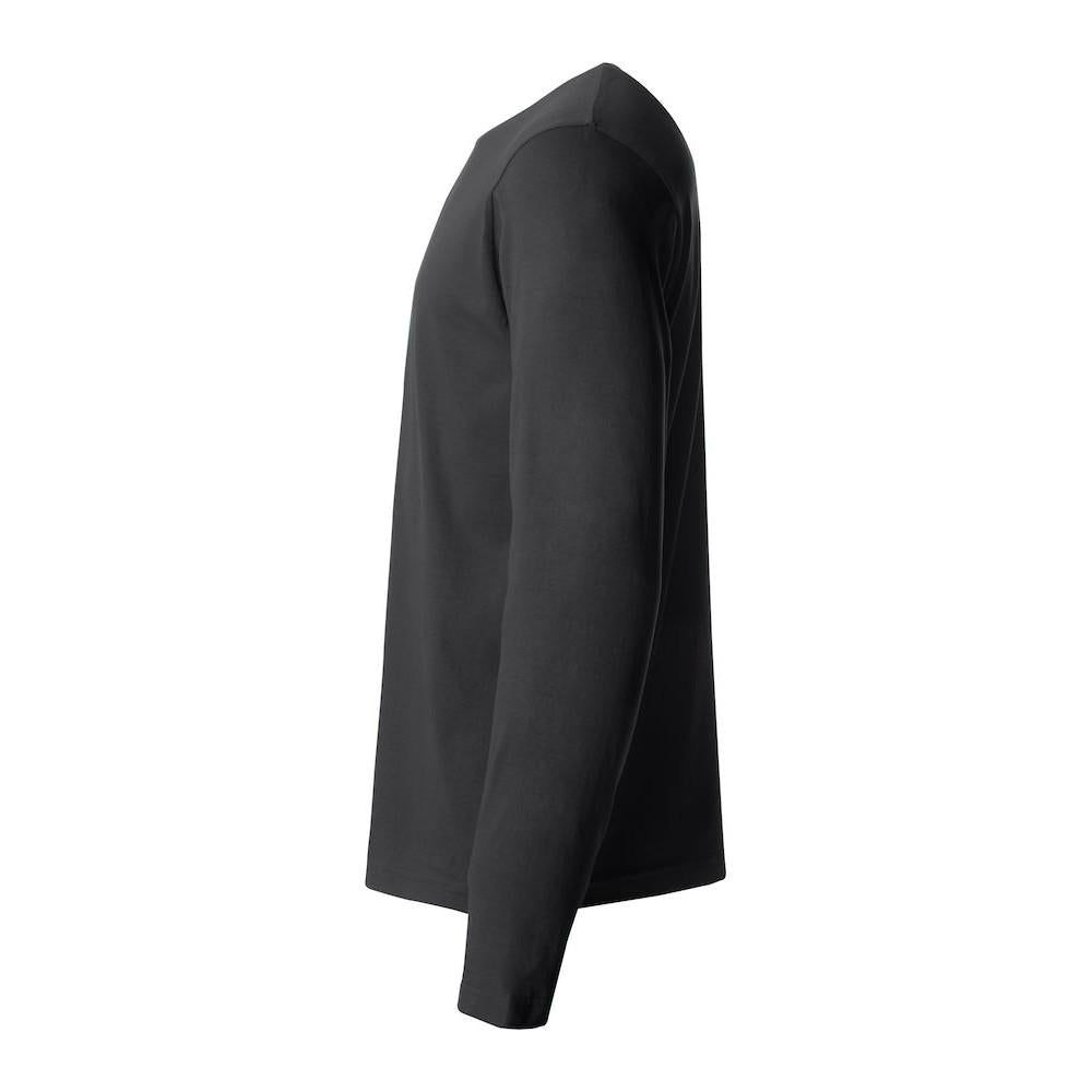 Black - Side - Clique Mens Basic Long-Sleeved T-Shirt