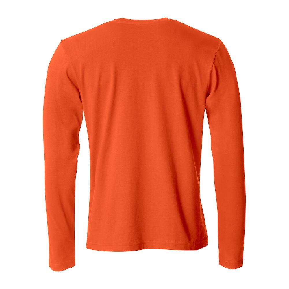 Blood Orange - Back - Clique Mens Basic Long-Sleeved T-Shirt