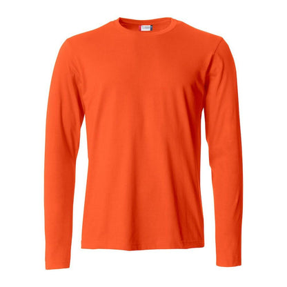 Blood Orange - Front - Clique Mens Basic Long-Sleeved T-Shirt