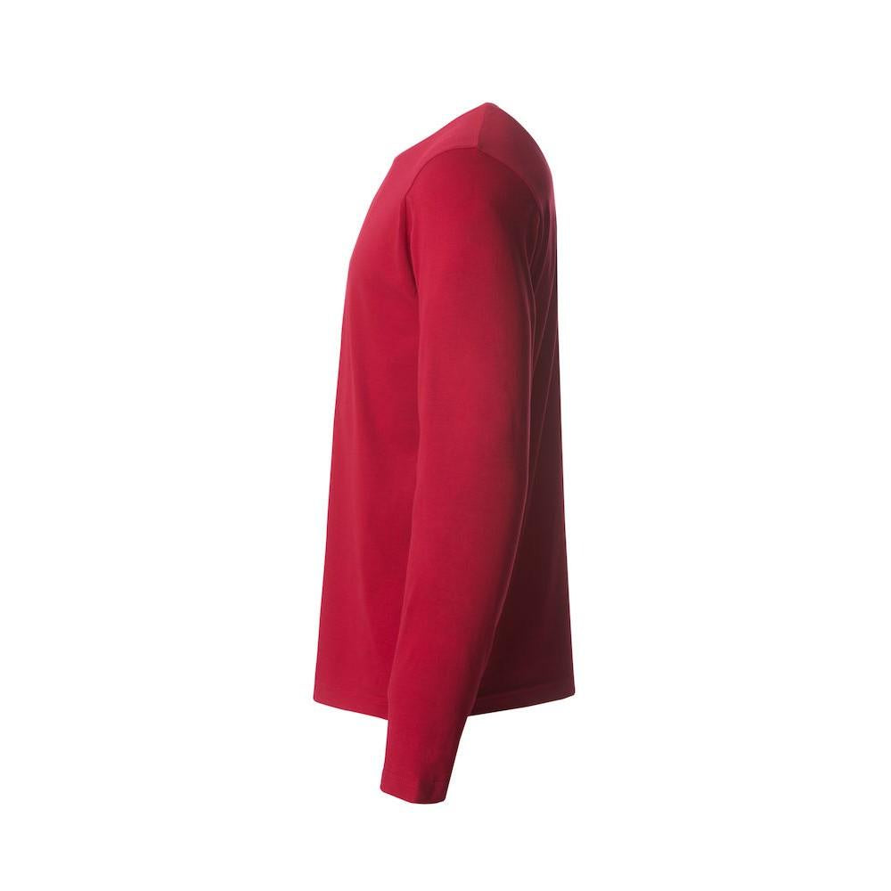 Red - Side - Clique Mens Basic Long-Sleeved T-Shirt