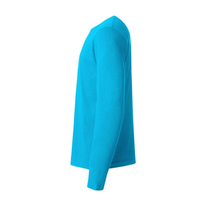 Turquoise - Side - Clique Mens Basic Long-Sleeved T-Shirt