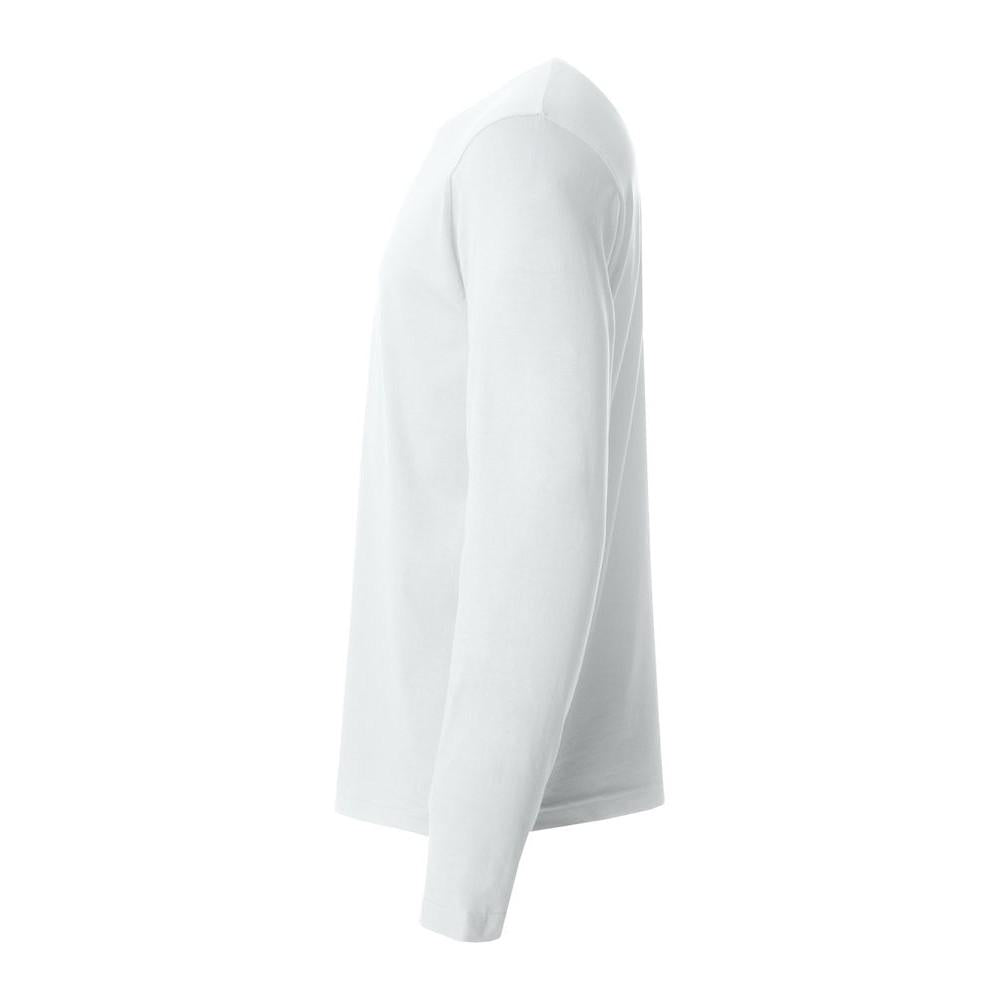 White - Side - Clique Mens Basic Long-Sleeved T-Shirt