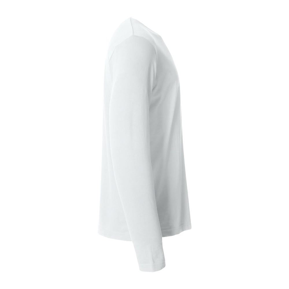 White - Lifestyle - Clique Mens Basic Long-Sleeved T-Shirt