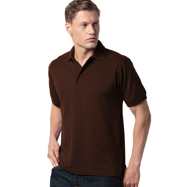 Chocolate - Side - Kustom Kit Mens Klassic Superwash Short Sleeve Polo Shirt