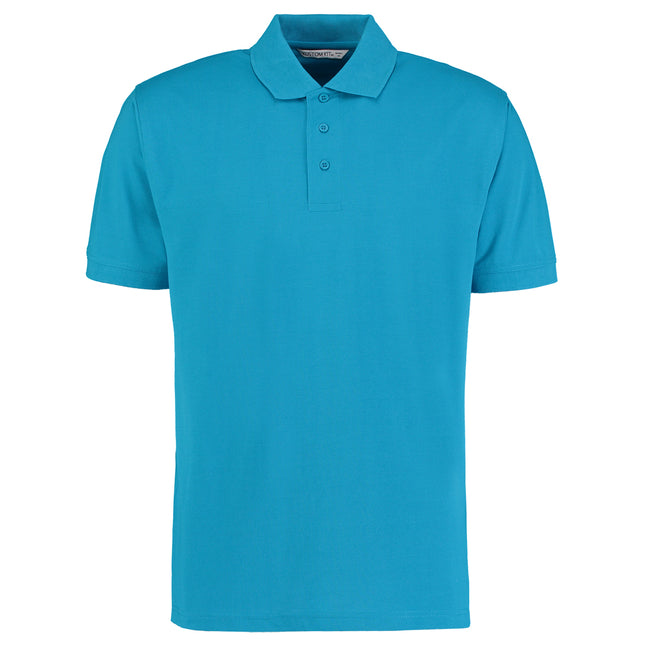 Turquoise - Front - Kustom Kit Mens Klassic Superwash Short Sleeve Polo Shirt