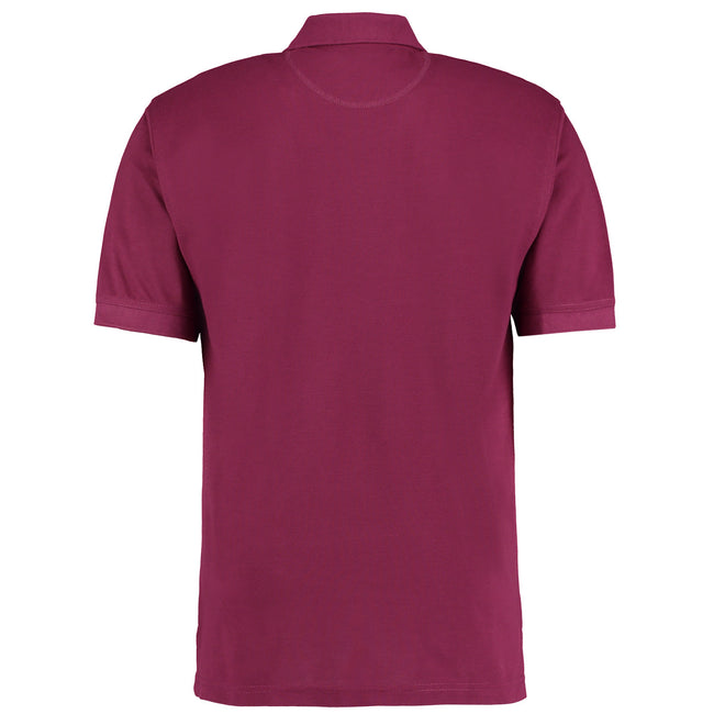 Burgundy - Back - Kustom Kit Mens Klassic Superwash Short Sleeve Polo Shirt