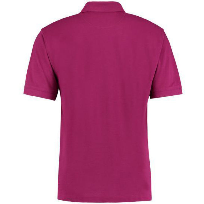 Magenta - Back - Kustom Kit Mens Klassic Superwash Short Sleeve Polo Shirt