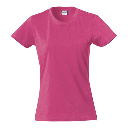 Bright Cerise - Front - Clique Womens-Ladies Plain T-Shirt