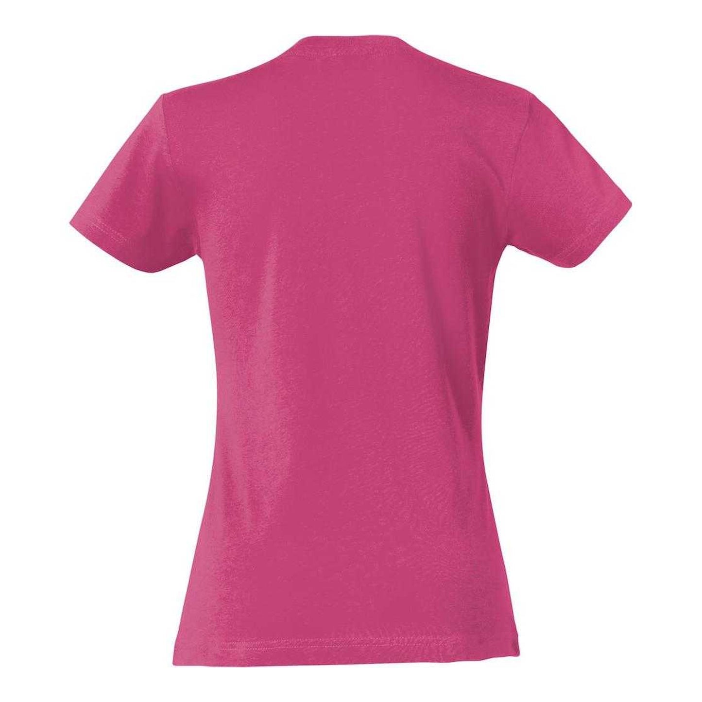 Bright Cerise - Back - Clique Womens-Ladies Plain T-Shirt