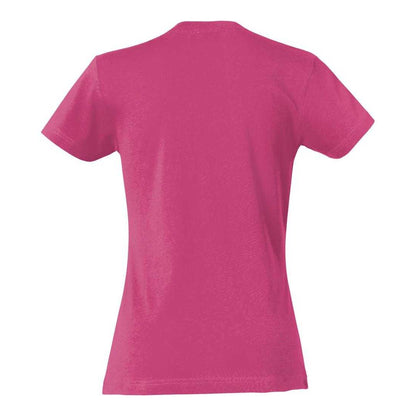 Bright Cerise - Back - Clique Womens-Ladies Plain T-Shirt