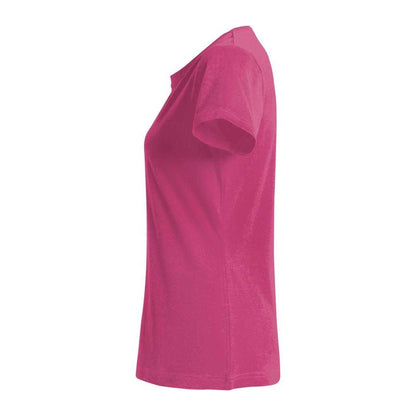 Bright Cerise - Side - Clique Womens-Ladies Plain T-Shirt