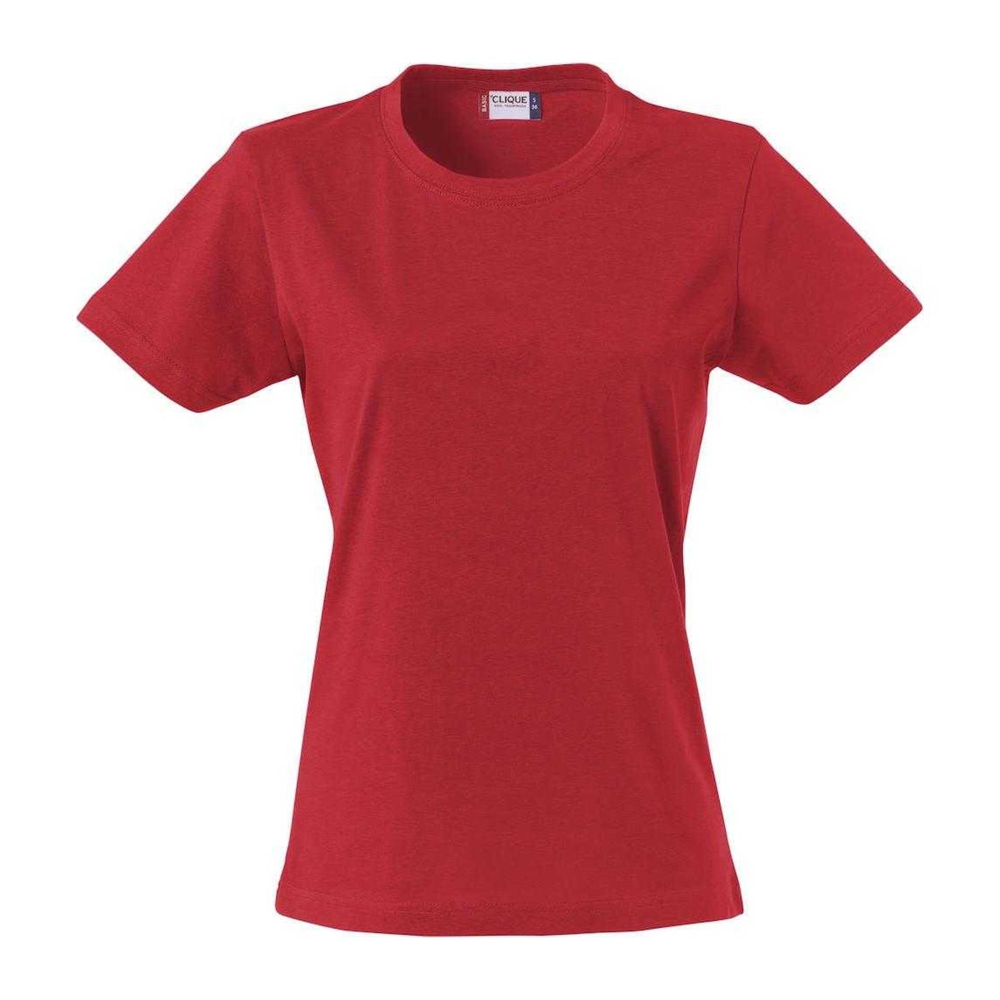 Red - Front - Clique Womens-Ladies Plain T-Shirt