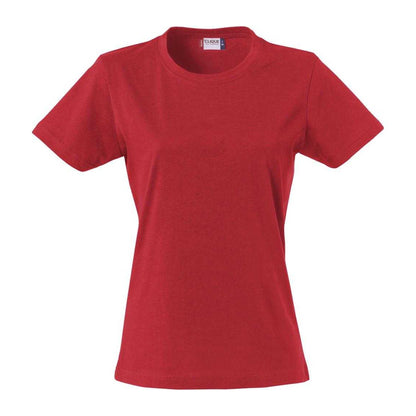 Red - Front - Clique Womens-Ladies Plain T-Shirt