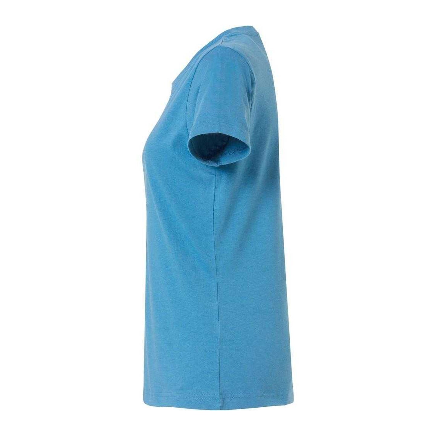 Turquoise - Side - Clique Womens-Ladies Plain T-Shirt
