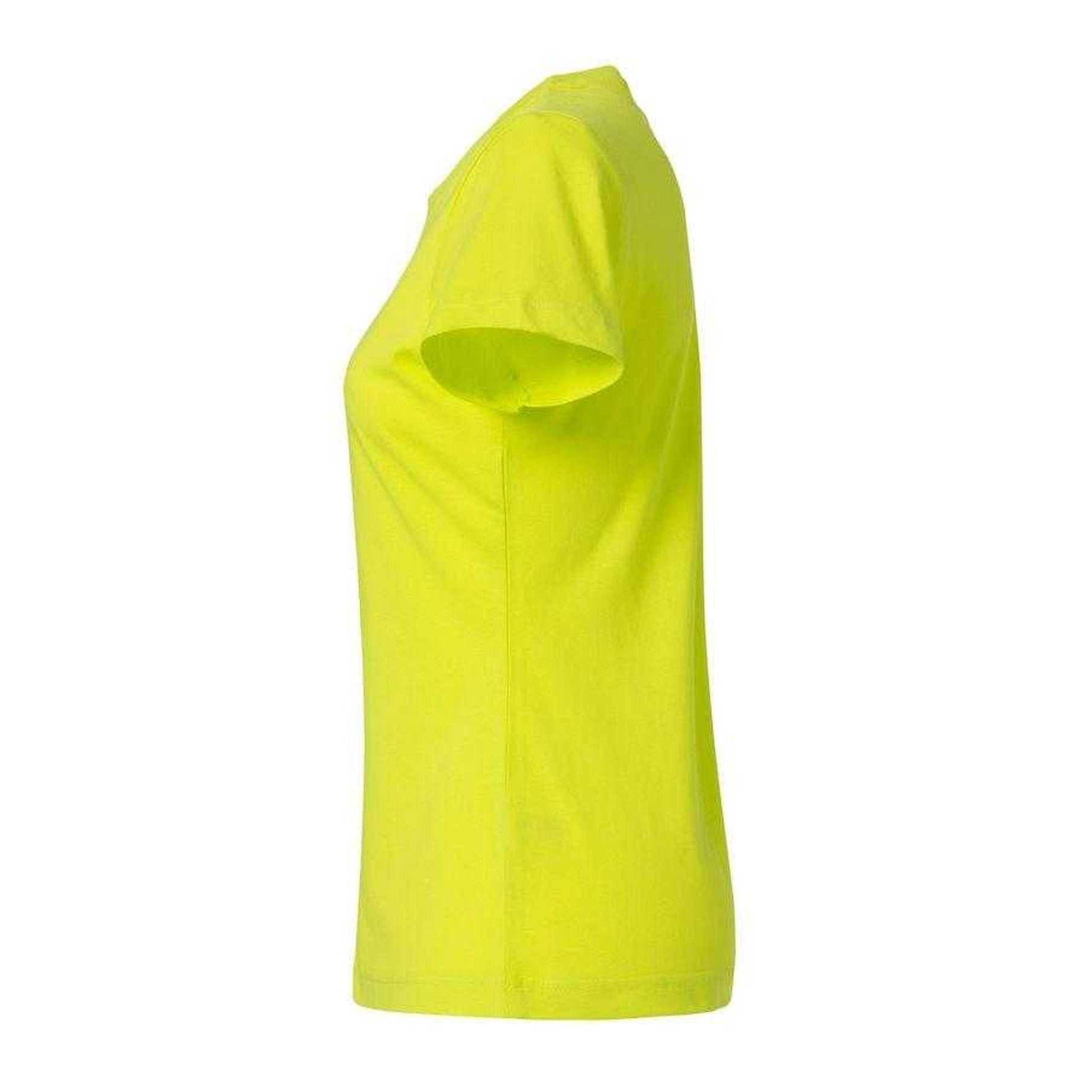 Visibility Green - Side - Clique Womens-Ladies Plain T-Shirt