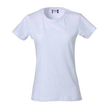 White - Front - Clique Womens-Ladies Plain T-Shirt