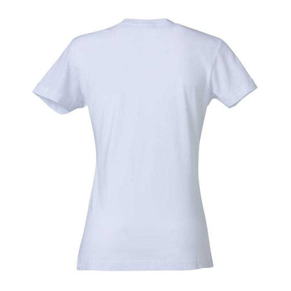White - Back - Clique Womens-Ladies Plain T-Shirt