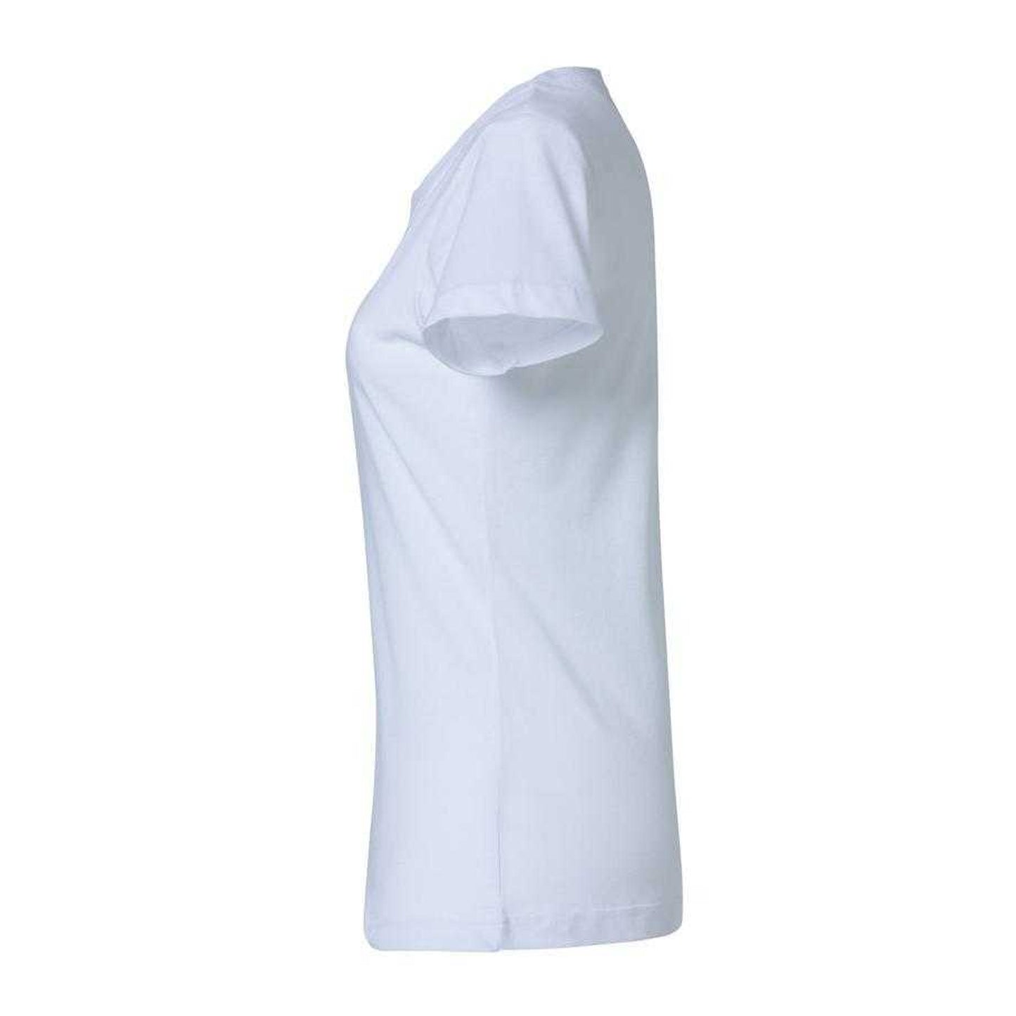 White - Side - Clique Womens-Ladies Plain T-Shirt