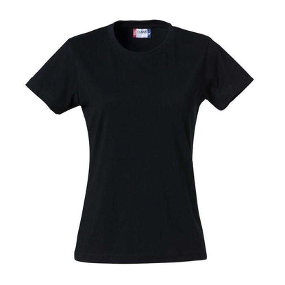 Black - Front - Clique Womens-Ladies Plain T-Shirt