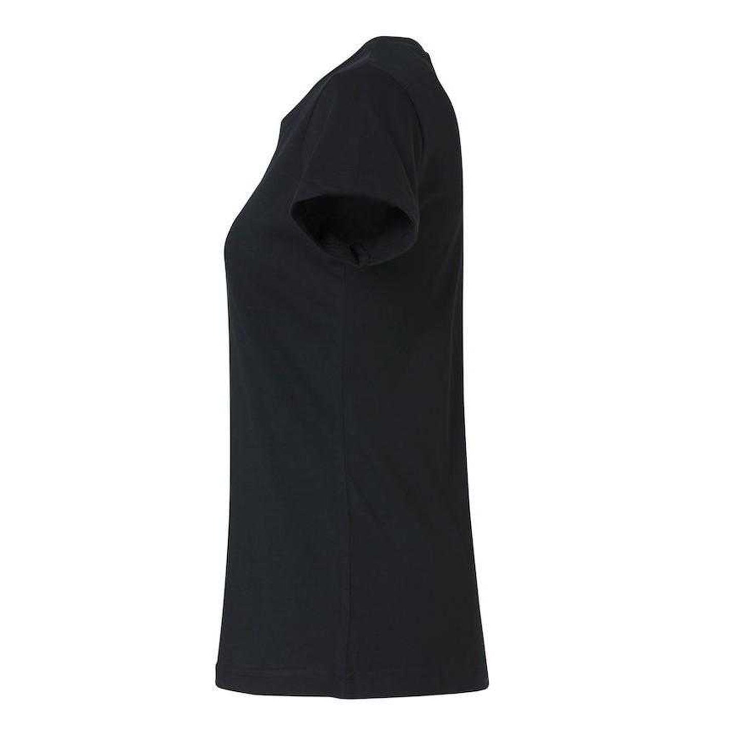 Black - Side - Clique Womens-Ladies Plain T-Shirt