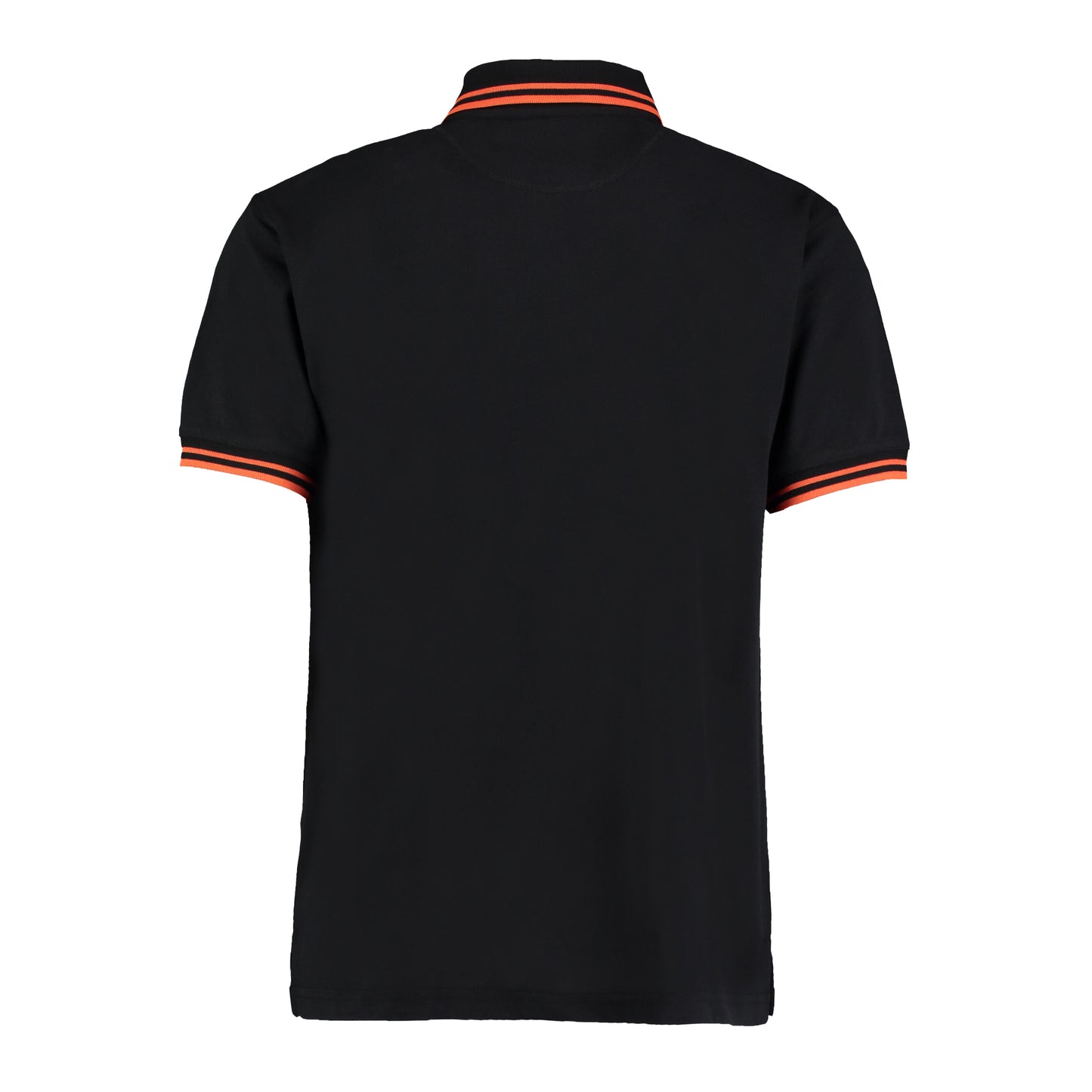Black-Charcoal - Back - Kustom Kit Mens Tipped Piqué Short Sleeve Polo Shirt