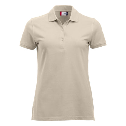 Light Khaki - Front - Clique Womens-Ladies Classic Marion Short-Sleeved Polo Shirt