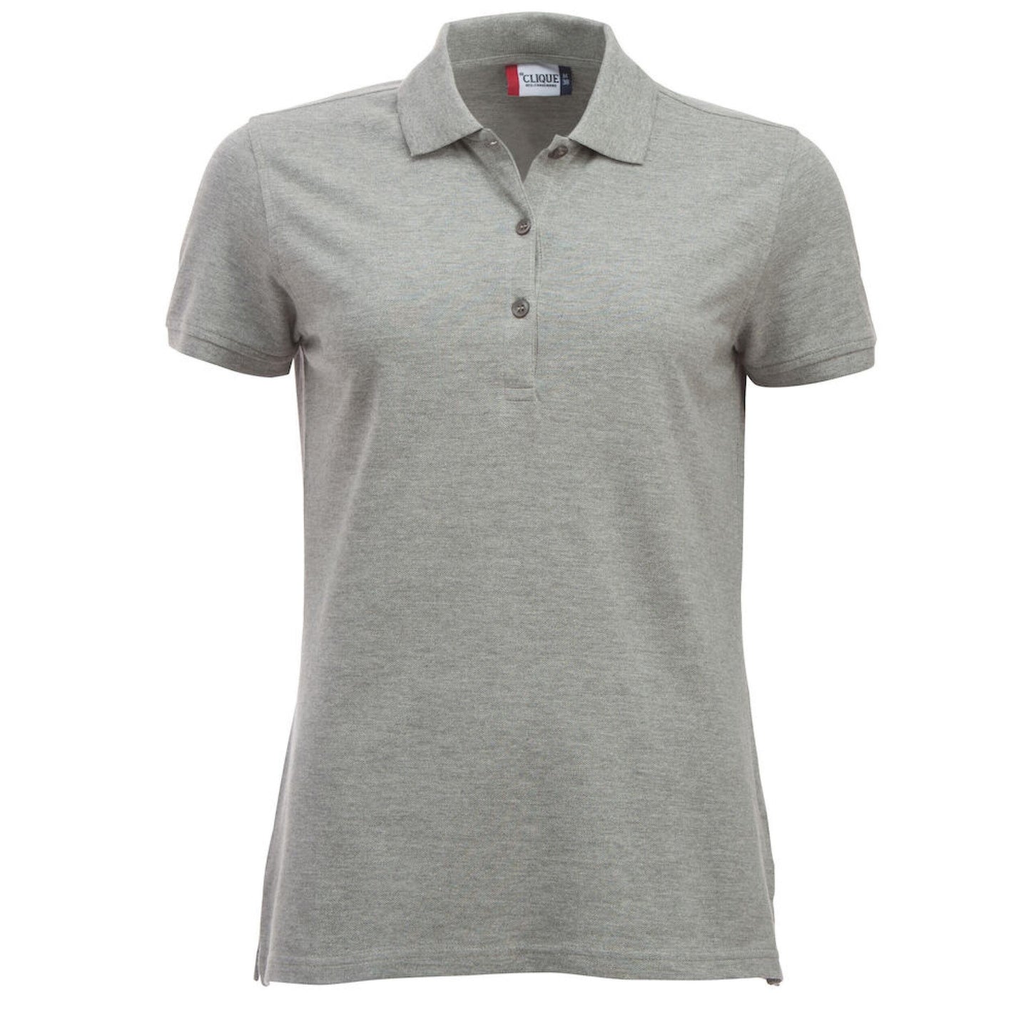 Grey Melange - Back - Clique Womens-Ladies Classic Marion Short-Sleeved Polo Shirt