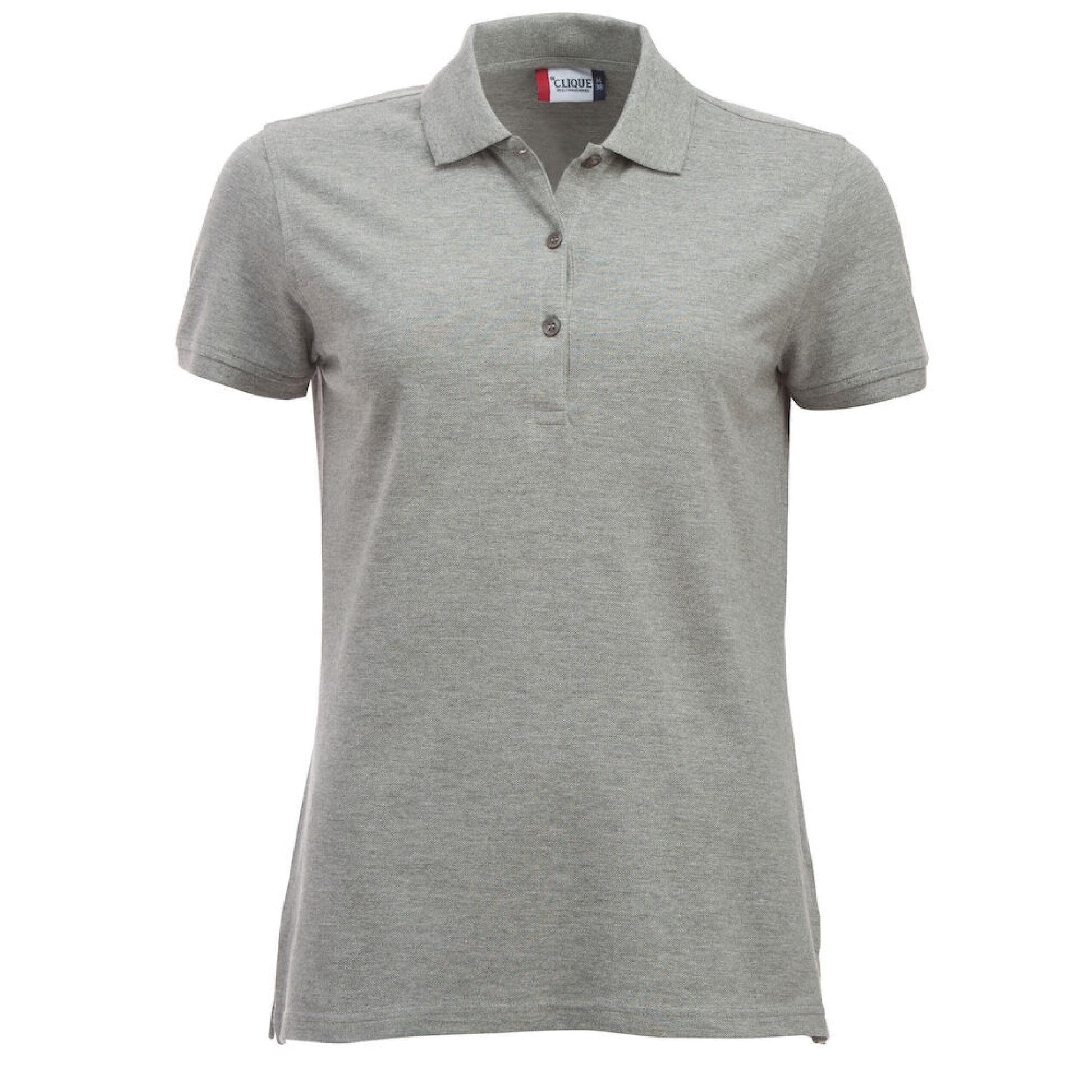 Grey Melange - Back - Clique Womens-Ladies Classic Marion Short-Sleeved Polo Shirt