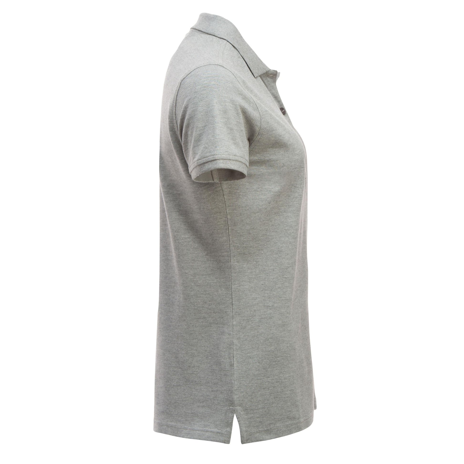 Grey Melange - Side - Clique Womens-Ladies Classic Marion Short-Sleeved Polo Shirt
