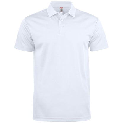 White - Front - Clique Unisex Adult Basic Active Polo Shirt