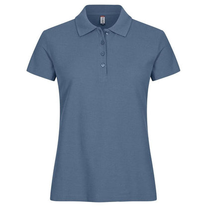 Steel Blue - Front - Clique Womens-Ladies Plain Polo Shirt