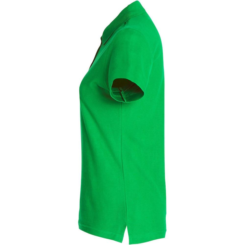 Apple Green - Side - Clique Womens-Ladies Plain Polo Shirt