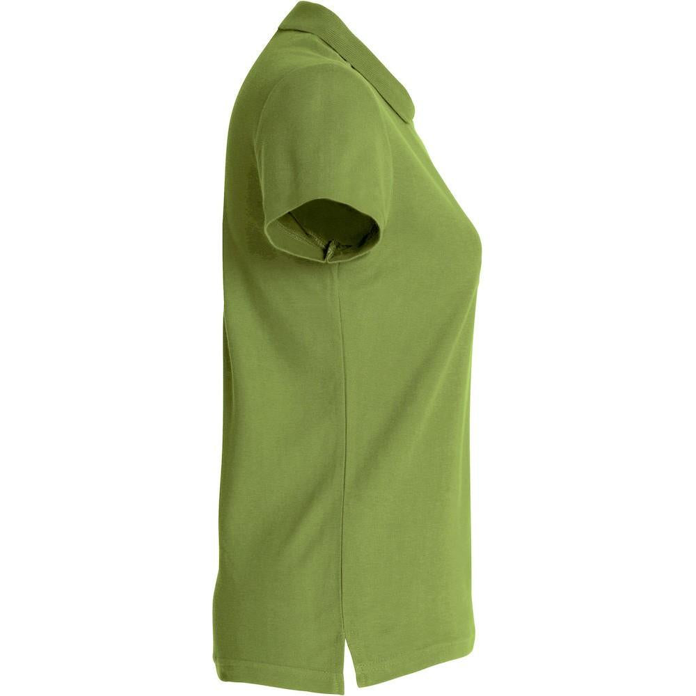 Army Green - Back - Clique Womens-Ladies Plain Polo Shirt