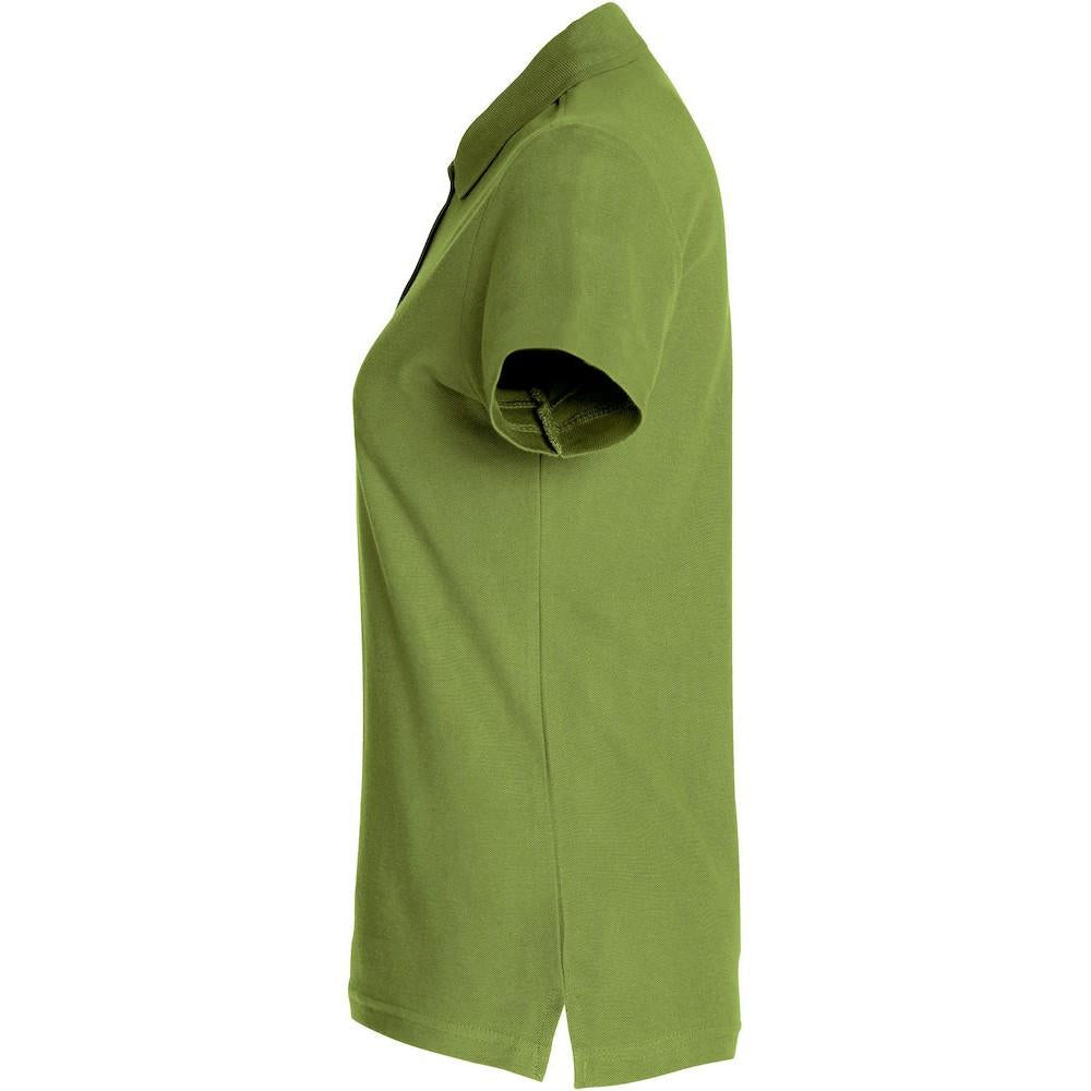Army Green - Side - Clique Womens-Ladies Plain Polo Shirt