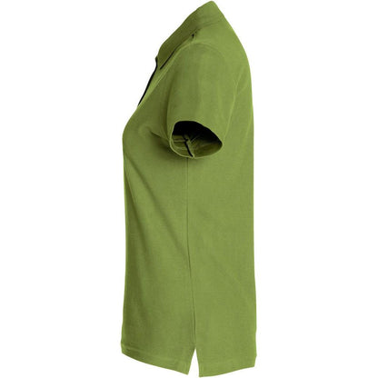 Army Green - Side - Clique Womens-Ladies Plain Polo Shirt